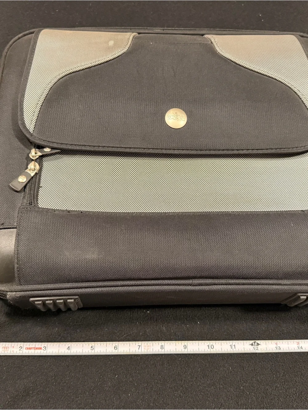 Dell Black and Gray Laptop Messenger Bag